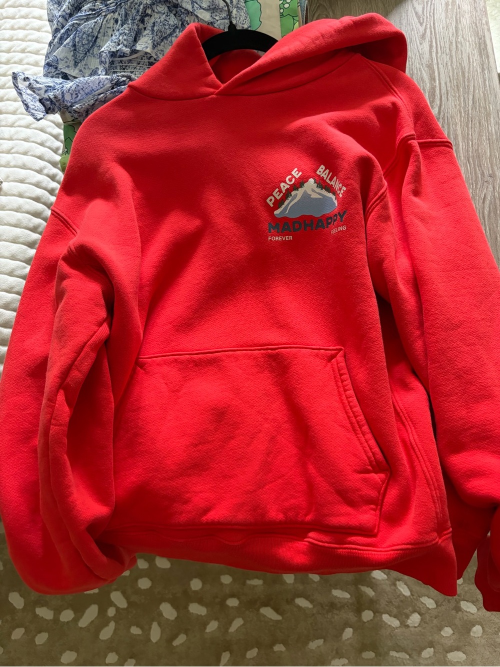 Madhappy Bright Red Mountain Logo Hoodie